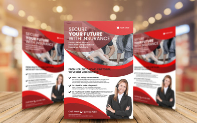 Insurance Flyer Template Design 2