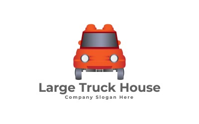 Modelo de logotipo de casa de caminhão grande