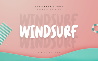 Windsurf - hravé písmo displeje