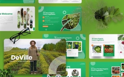 Deville - Modelo de Googleslide de Alimentos e Vegetais Orgânicos