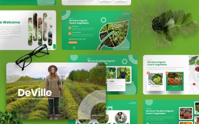 Deville - Органічні продукти харчування та овочі Шаблон Googleslide