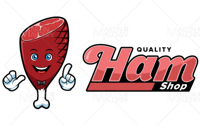 Ham Winkel Mascotte Vector Illustratie