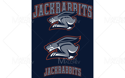 Jackrabbits Team Maskot vektorillustration