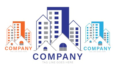 Logo-Vorlage für Immobilienagenturen - Immobilien-Logo