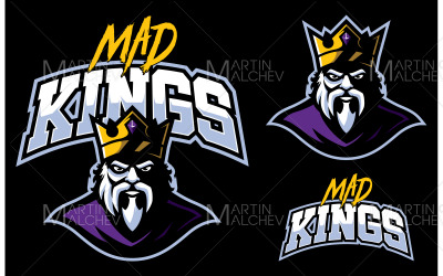 Mad Kings Mascot Vector Illustration