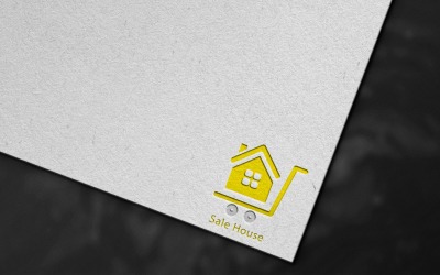 Prodej dům digitální logo šablona
