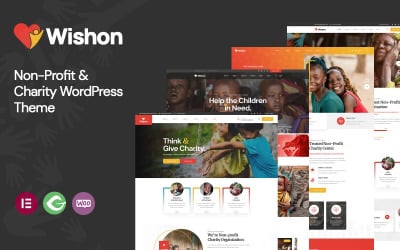 Wishon - Kâr Amacı Gütmeyen ve Yardım Kuruluşu WordPress teması