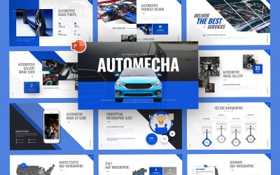 AutoMecha Automotriz Plantilla de PowerPoint