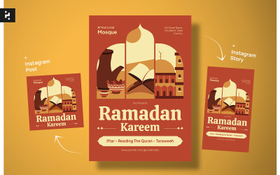 Kreatív Ramadan Kareem Flyer