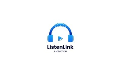 Lyssna Link Gradient Logotyp Mall