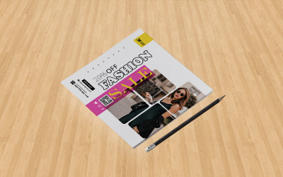 最新时装销售传单模板 - 另一个模型