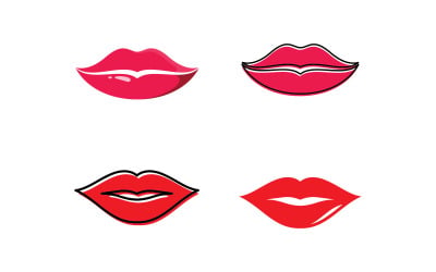 Labbra logo bellezza, labbra sexy illustrazione vettoriale V11