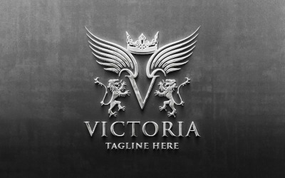 Modèle de logo Victoria Letter V Pro