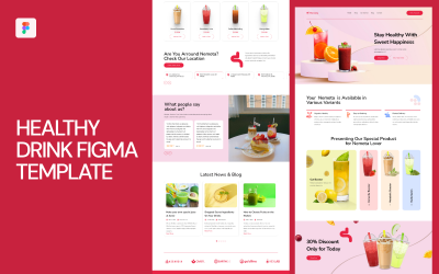 Plantilla Figma de bebida saludable