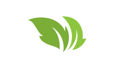 Zielony liść ikona logo ekologia element V7