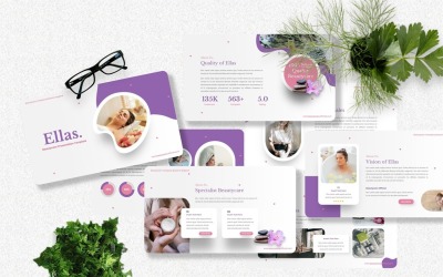 Ellas - Modello di diapositiva di Google per la cura della bellezza