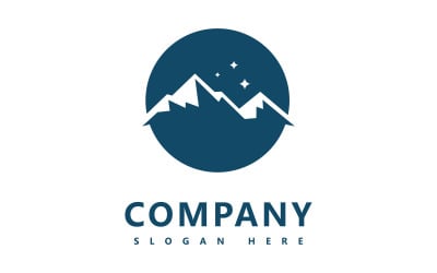 Mountain logo icon desain vektor template V10