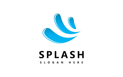 Onda de água Splash símbolo e ícone Logo Template vector V8