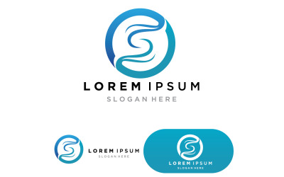 S Lettera iniziale logo design simbolo vettoriale business v2