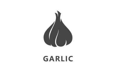 Sarımsak logosu ikon vektör çizimi V8