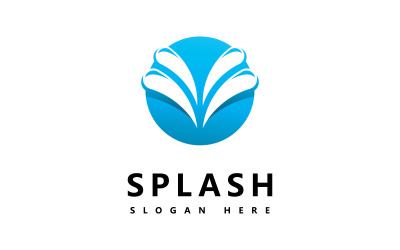 Víz hullám Splash szimbólum és ikon logó sablon vektor V11