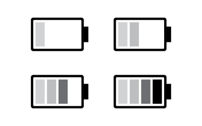 Batería Vector icono diseño ilustración Plantilla V2