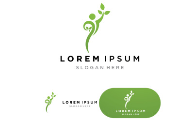Human caracter,health people and leaf logo  v5