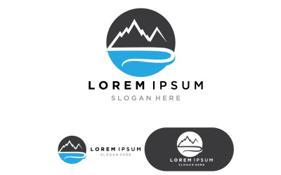 Ikona ilustracji górskich Logo Szablon Vector design v1