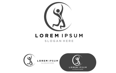 İnsanlar yıldız illüstrasyon başarı logosu ve sembol vektörü v5