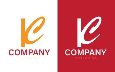 K en C Letter Logo Template - Monogram Logo