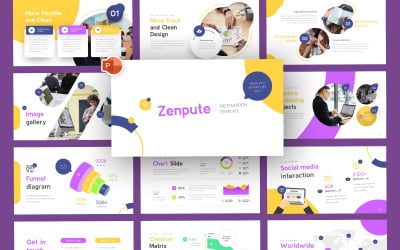 Zenpute Marketing Business Szablon PowerPoint