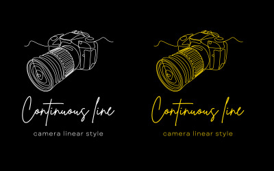 Filmcamera lineaire stijl logo
