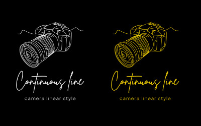 Filmkamera linjär stil logotyp