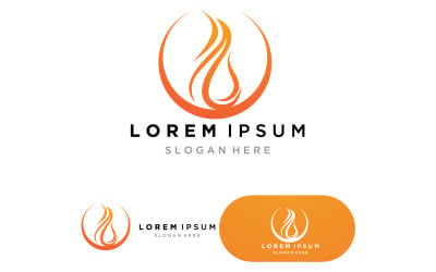 Fire Logo Flame Clipart Symbol Icon Vector Template v1