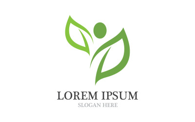 Leaf tree green fresh symbol logo nature v10