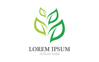 Leaf tree green fresh symbol logo nature v3