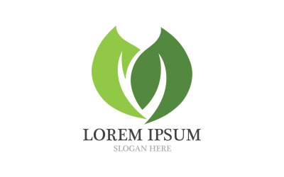 Leaf tree green fresh symbol logo nature v4