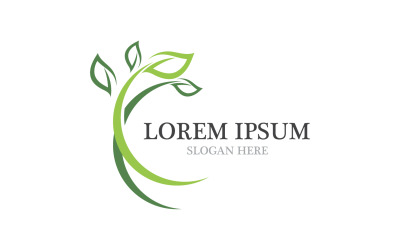 Leaf tree green fresh symbol logo nature v5