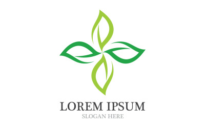 Leaf tree green fresh symbol logo nature v6