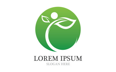 Leaf tree green fresh symbol logo nature v7