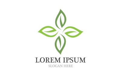 Leaf tree green fresh symbol logo nature v8