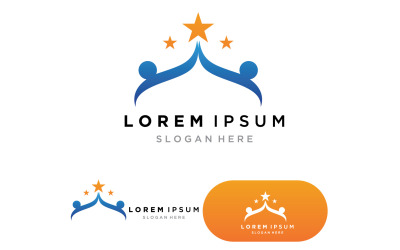 People success star logo and symbol  v1