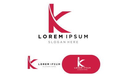 Plantilla de diseño de ilustración de icono de logotipo K v2