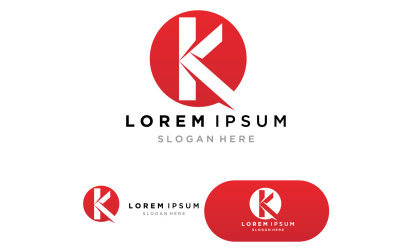 Plantilla de diseño de ilustración de icono de logotipo K v3