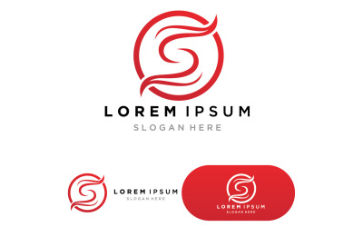 S logo tasarım vektörü İş kurumsal mektubu v1