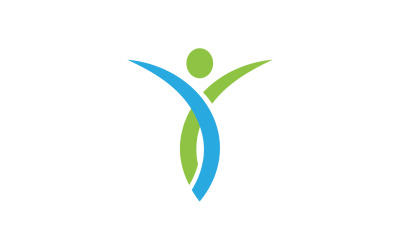 Caracter humano salud éxito personas estrella negocio plantilla diseño v2