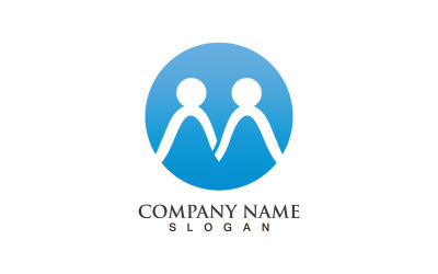 Human caracter health success people star business template design v17