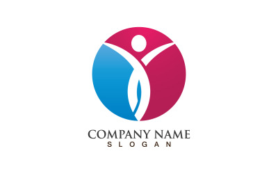 Human caracter health success people star business template design v18