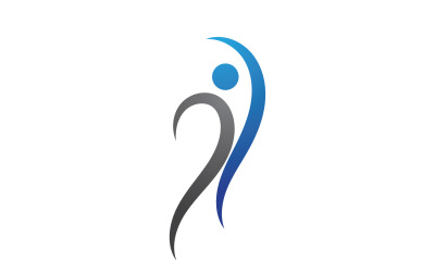 Human caracter health success people star business template design v7