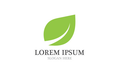 Leaf tree green fresh symbol logo nature v17